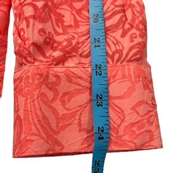 RUBY RD Shirt/Topper BURNOUT FLORAL‎ ROLL TABS Button-Up Pink 18W BARBIE COTTAGE - Picture 5 of 10